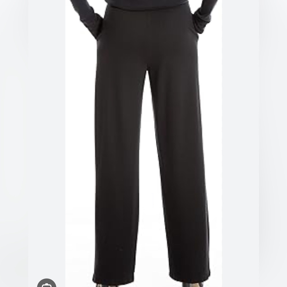 Max studio black wide leg cotton poly dress pant size 4 NWT